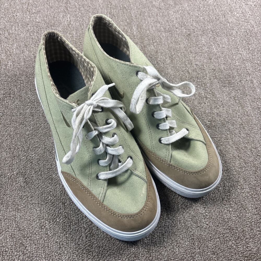 Vintage NIKE GTS Men’s Canvas Skate Shoes Sage Green Brown Plaid Lined 8.5